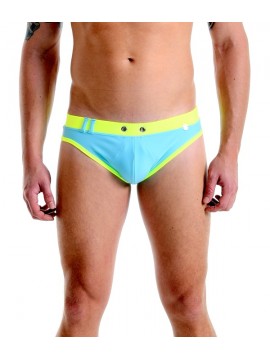 Brief Trunks Cut | With Bulge – Neon Blue