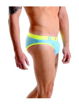 Brief Trunks Cut | With Bulge – Neon Blue