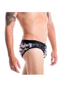 Brief Cut Trunks | With Bulge – Camouflage Black